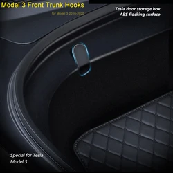 For Tesla Model 3 2 PCS Car Front Trunk Hook Oragnizers Interior Parts Tools Mounting Holder Gadgets and Accessories 2016 - 2022