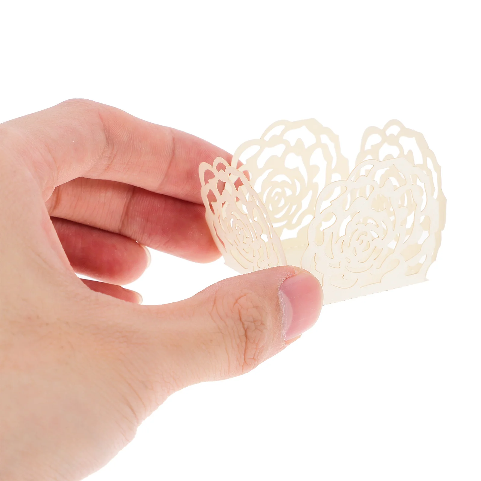 

50Pcs Chocolate Paper Wrappers Hollow Flower Design Decorative Candy Cups for Wedding Party Chocolate Truffle Wrappers Candy