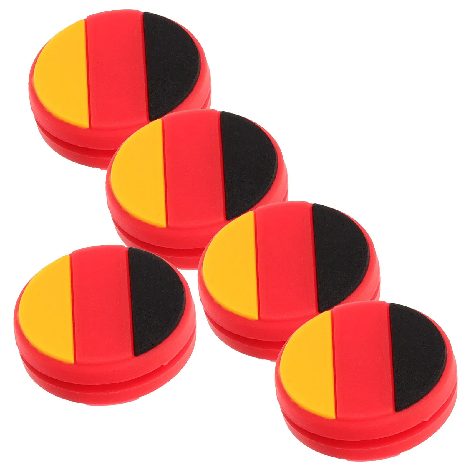 5Pcs Tiny Silicone Tennis Dampeners Racket Vibration Dampener Shock Absorber Lightweight Easy Install National Flag Design