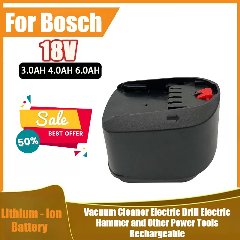 

For Bosch 18v Lithium - Ion Battery Vacuum Cleaner Electric Drill Electric Hammer and Other Power Tools Rechargeable