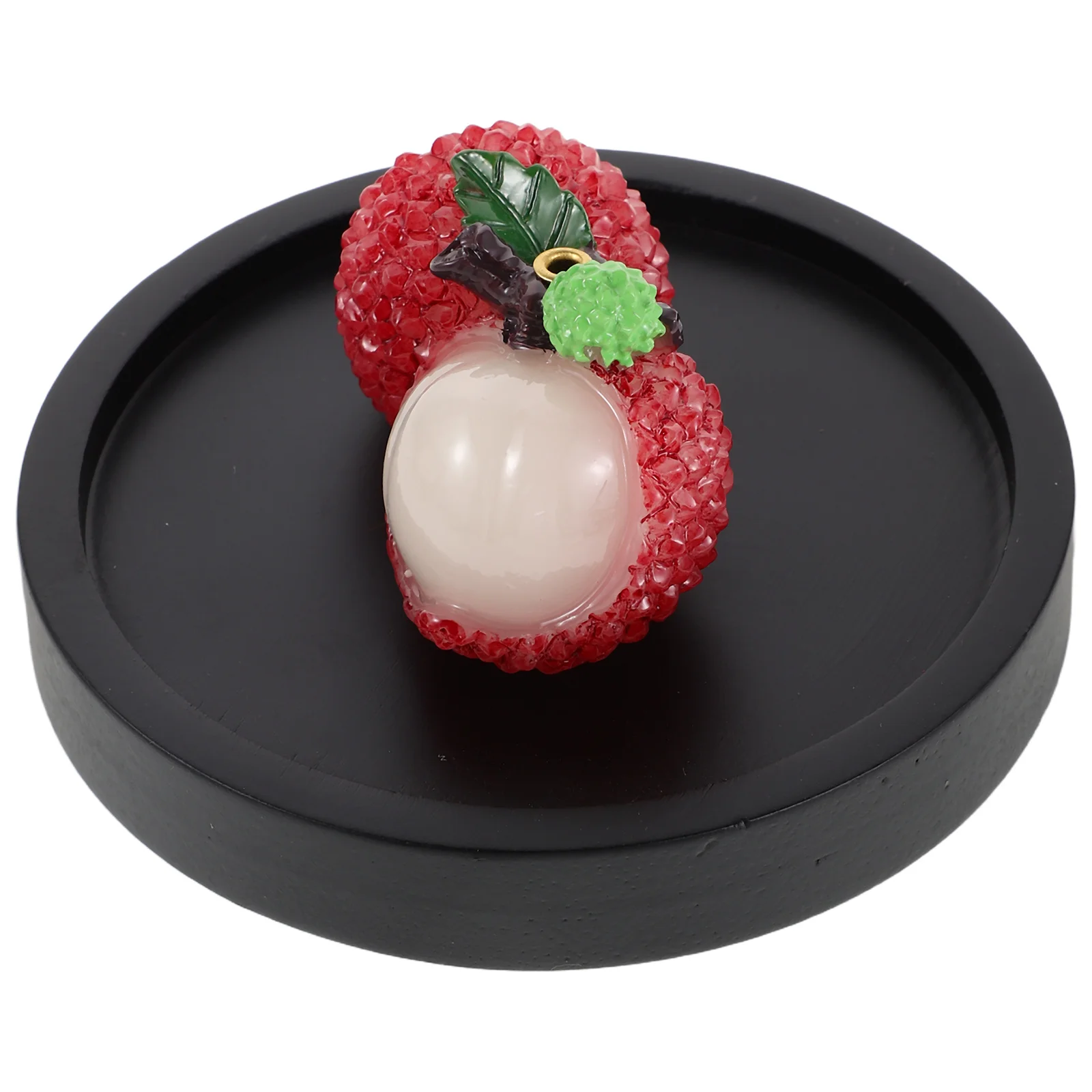 

Resin Lychee Incense Holder Bamboo Tray Litchi Shape Burner Home Decor Stable Placement Desktop Ornament Insence Stick Holder
