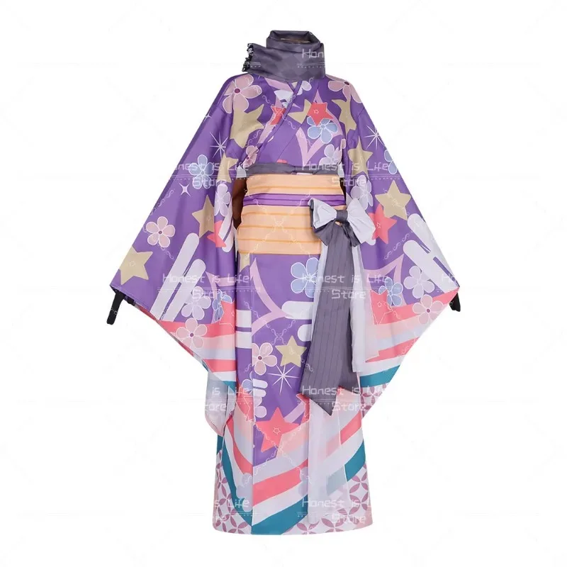 ABC123 أنيمي Akemi Homura تأثيري كيمونو Puella Magi Madoka Magica زي مطبوعة فستان موحد مجموعة حفلة اللعب Outfx;3,f'6,h.7;j