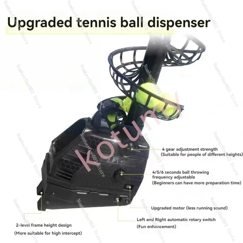 Portable Tennis Ball Throwing Machine Coach Ball Feeding Machine Self-service Single Swing Racket Practice Single Teaching