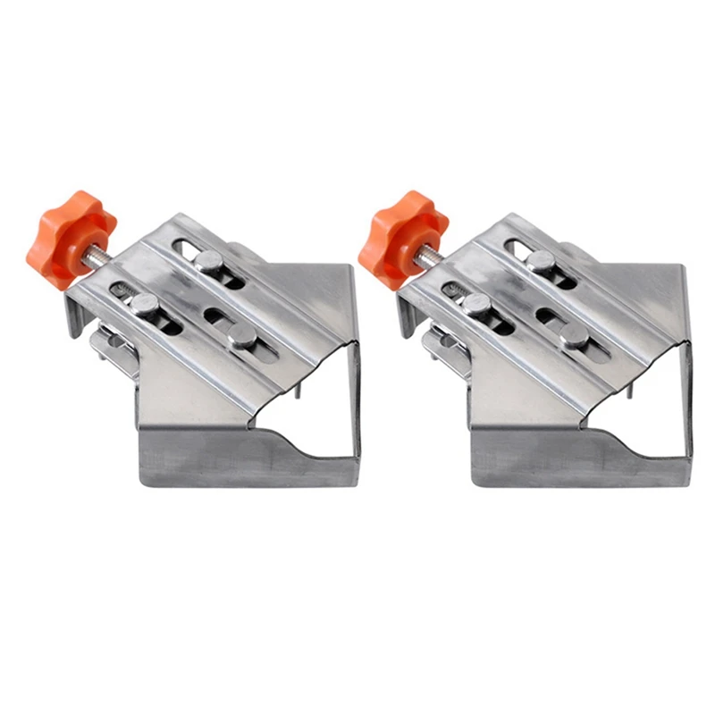 2Pc Carpenter Quick Positioning Clamp For Wood Panel Splicing 90 Degree Right Angle Fixing Clip Right Angle Clamp-Closed Durable