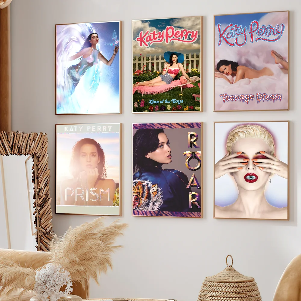 المغني K-Katy P-Perry 1432 ألبوم ساخن المشارك يطبع الجدار ملصق الديكور اللوحة ذاتية اللصق غرفة نوم المعيشة مكتب HomeRoom #3
