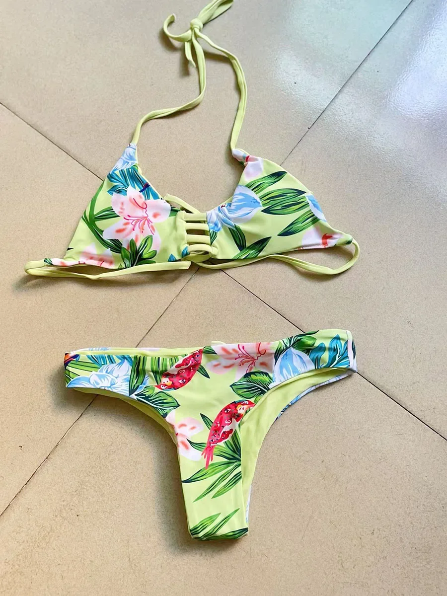

Micro Bikinis 2025 Sexy Women Swimsuits Female Swimwear Print Bikini Set Bathing Suit Swimming Suits Beachwear Thong Biquini