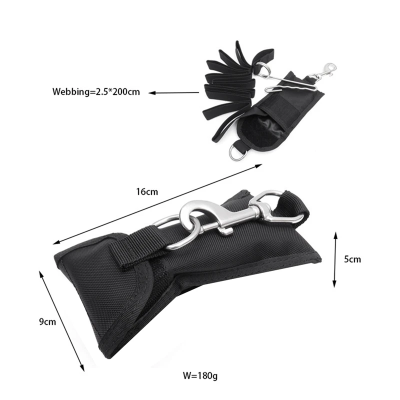 Scuba Diving Jon Line Set With Deco Garvin Hook And Swivel Hook D Ring Quick Installation Diving Accessories