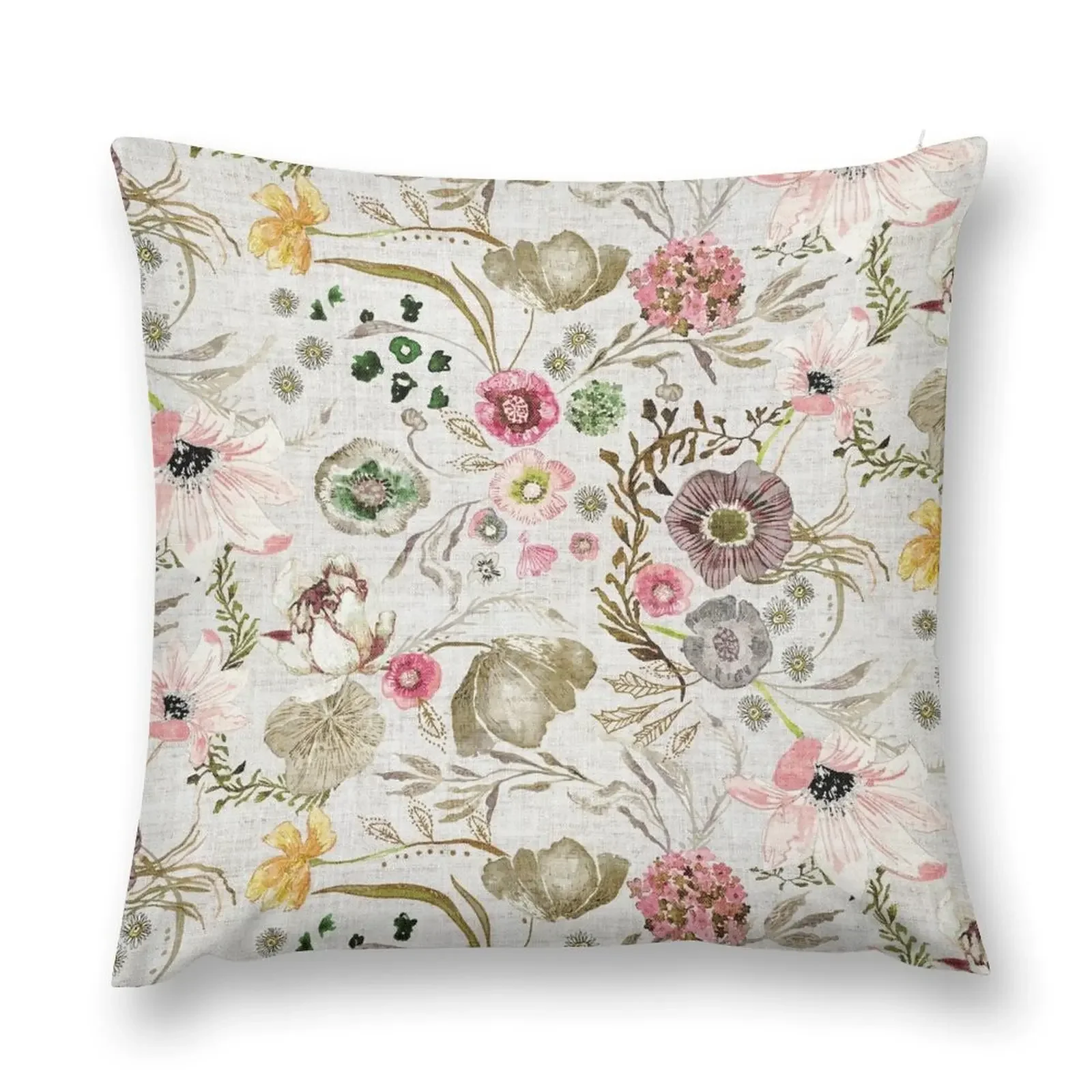 Atlantis Floral (golden) Throw Pillow ornamental pillows Cushion Cover For Sofa Sofa Cushions pillow