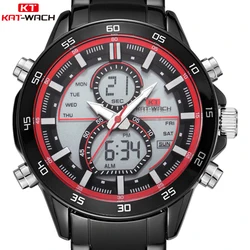 KAT-WATCH Electronics Watch for Men Clock Sports Watches Digital Mens Watch Military Waterproof Reloj Hombre Black