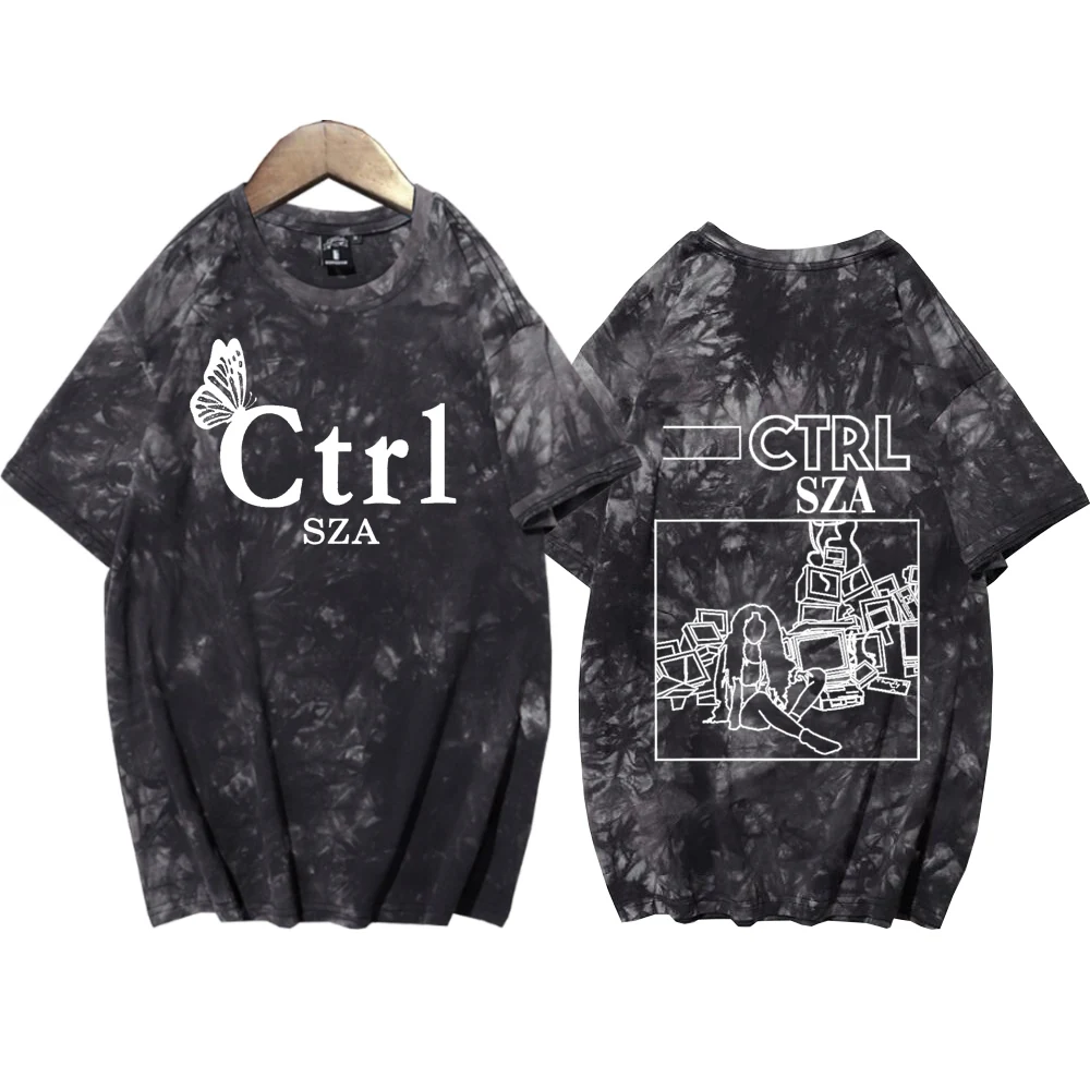 Ctrl SZA 2024 Tie Dye Shirts  Man and Woman Harajuku Summer Casual Tee Tops Regular Unisex Printing Oversized T Shirt