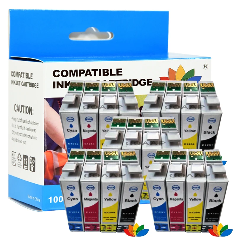 Совместимый картридж 125 для принтера Epson Stylus NX125 NX127 NX130 NX230 NX420 NX530 NX625 и Workforce 320/520 T1251 Совместимый картридж 125 для принтера Epson Stylus NX125 NX127 NX130 NX230 NX420 NX530 NX625 и Workforce 320/520 T1251