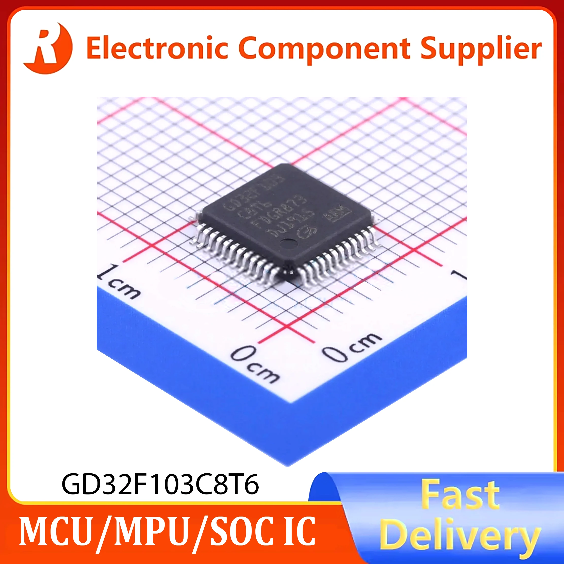 5PCS GD32F103C8T6 LQFP-48(7x7)  New and Original GD32F303VET6 GD32F107VCT6 CPU ARM-M3 FLASH 64KB MCU/MPU/SOC IC in Stock
