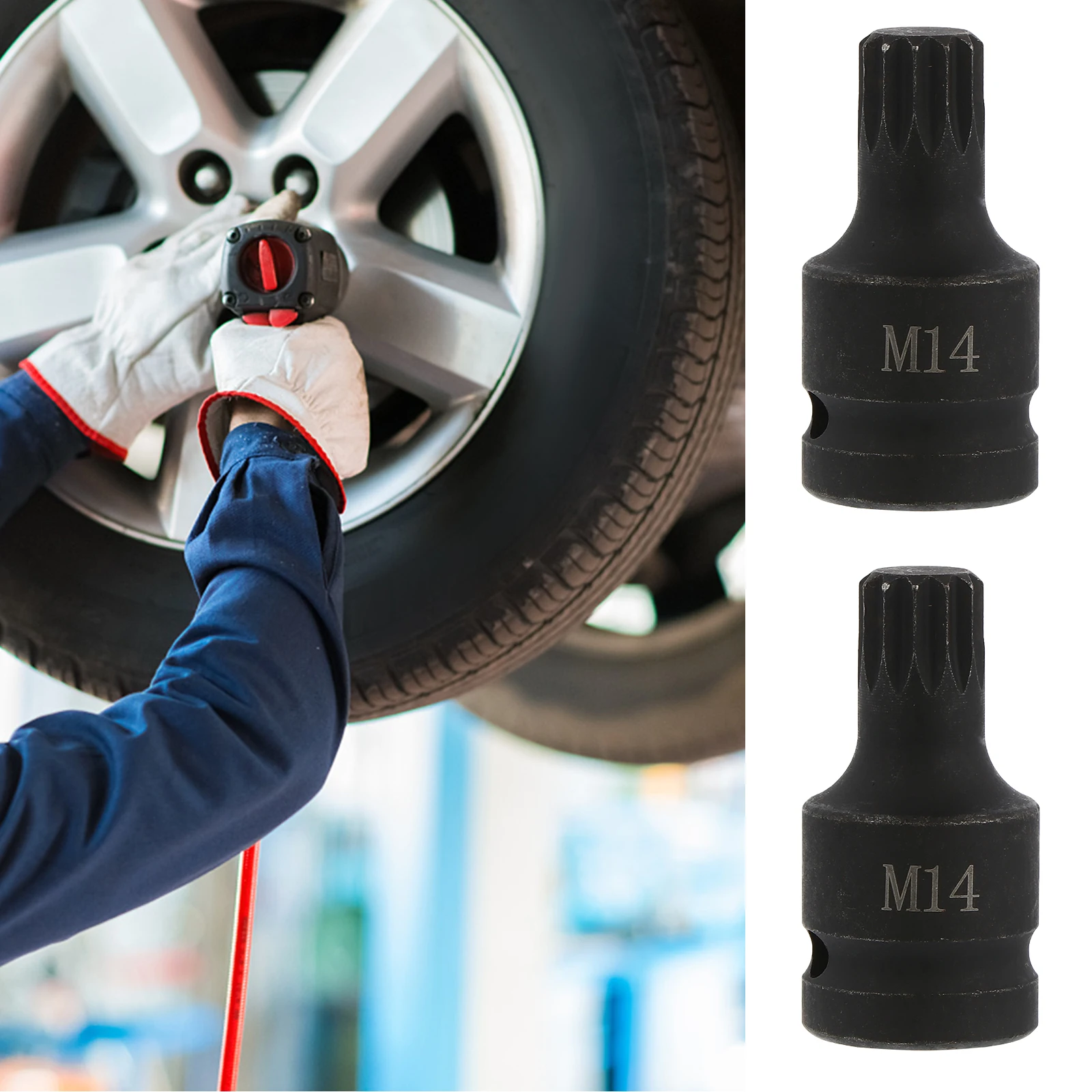 

Triple Spline Steel Triple Spline Bit Socket Brake Caliper Bolt Removal Compatible Q7 Car Socket Set H Tools