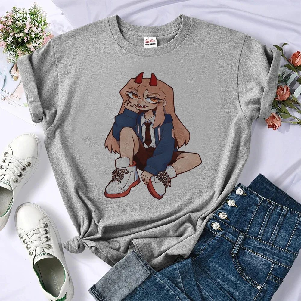 Chainsaw Man t shirt shoujo funny y2k manga harajuku japan shirt summer anime meme party gyaru