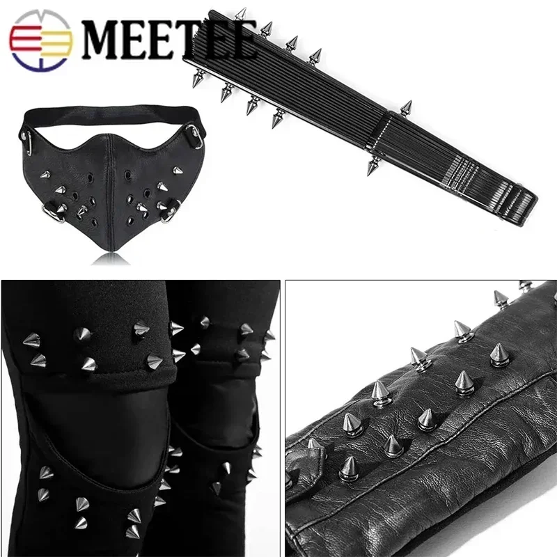 5/10/20 pçs cone de metal studs rebites bolsa vestuário punk unhas sapatos bolsa parafuso botões diy couro artesanato acessórios de ferragem