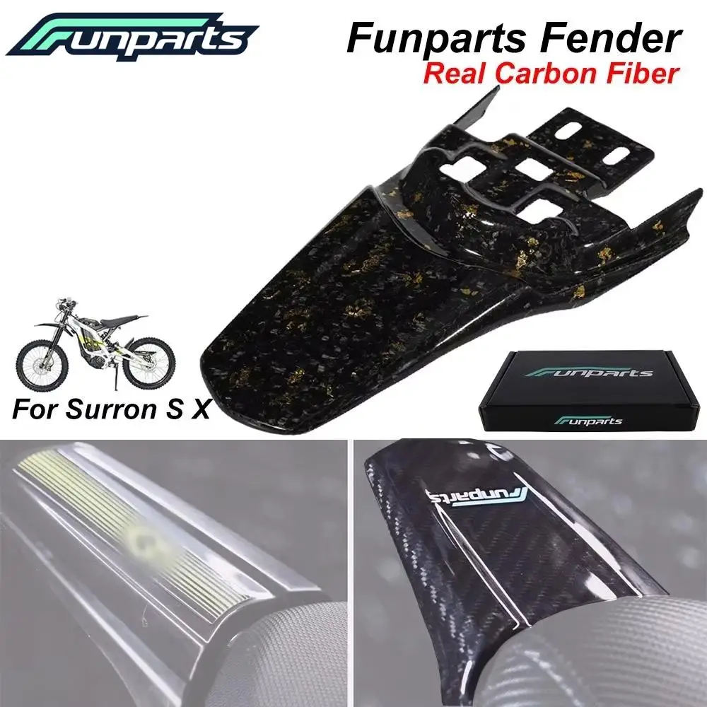 

Funparts Rear Fender Carbon Fiber Motorcycles Accessories Mudguard For Surron Sur Ron Lightbee Light Bee X S L1E Electric Bike