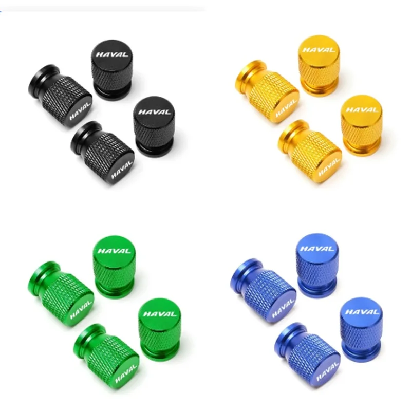 4Pcs Metal Car Tire Valve Caps For Haval H6 H9 Jolion Dargo F7 H2 H5 Anti‑dust Wheel Tyre Air Valve Stem Caps Auto Exterior Acce