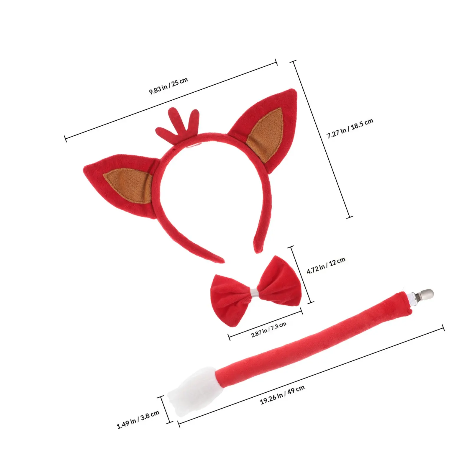 1 Set Fox Ears Headband Soft Comfortable Animal Headband Costume Halloween Party Cosplay Stage Use and Ears