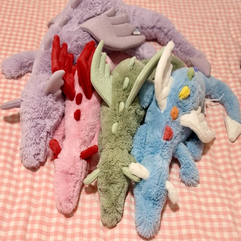 Aono Kids Cute Dragon Plu Toy Soft Comforting Doll Canion Doll Large Size PP Cotton Filled Rabbit Velvet for All Ages