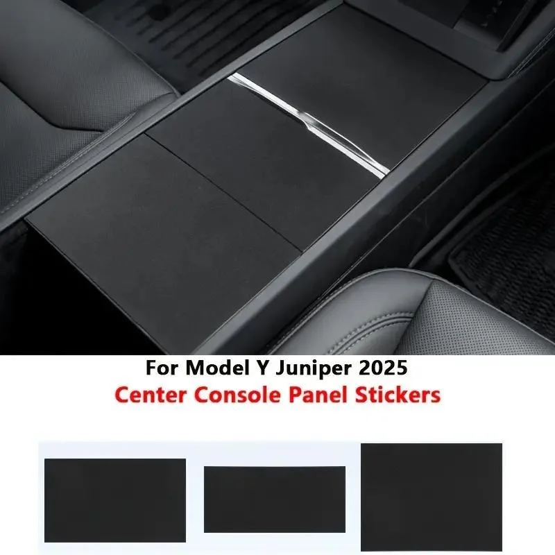

For Tesla Model Y 2025 Center Console Protective Pad, Suede Central Control Panel Sticker, Interior Modification Accessories