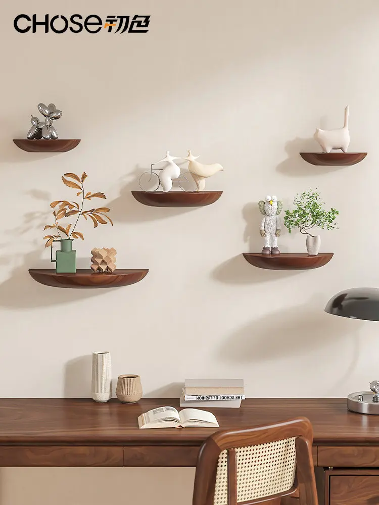 

Настенная полка из массива дерева для гостиной, органайзер для ТВ-приставки, декоративная подставка, стеллаж для хранения, книжная полка