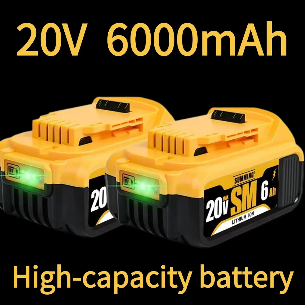 

For DeWalt✅Lithium-ion battery20V 6000mAh Portable battery for DCB200 DCB202 DCB203 DCB204 DCB205 DCB206⚡
