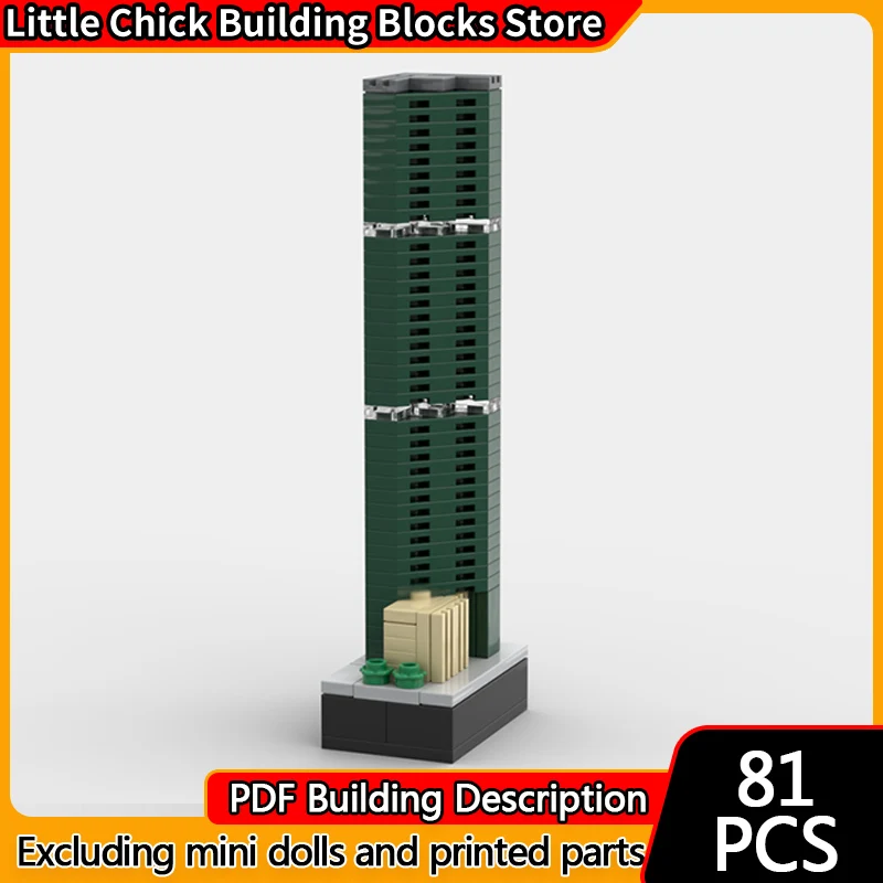 

Модель City Street View MOC, строительные кирпичи 247, Cherry Street NYC, модульная технология, детские праздничные подарки, сборные игрушки, костюм