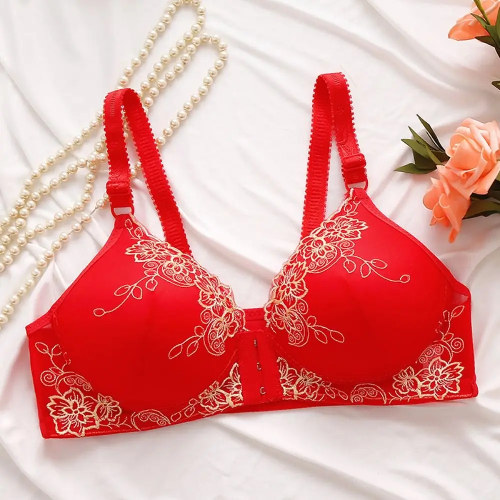

Comfortable Thin Front Button Bra ​Convenient Adjustable Women Push Up Bra Intimates Anti-slip Wireless Underwear Lady