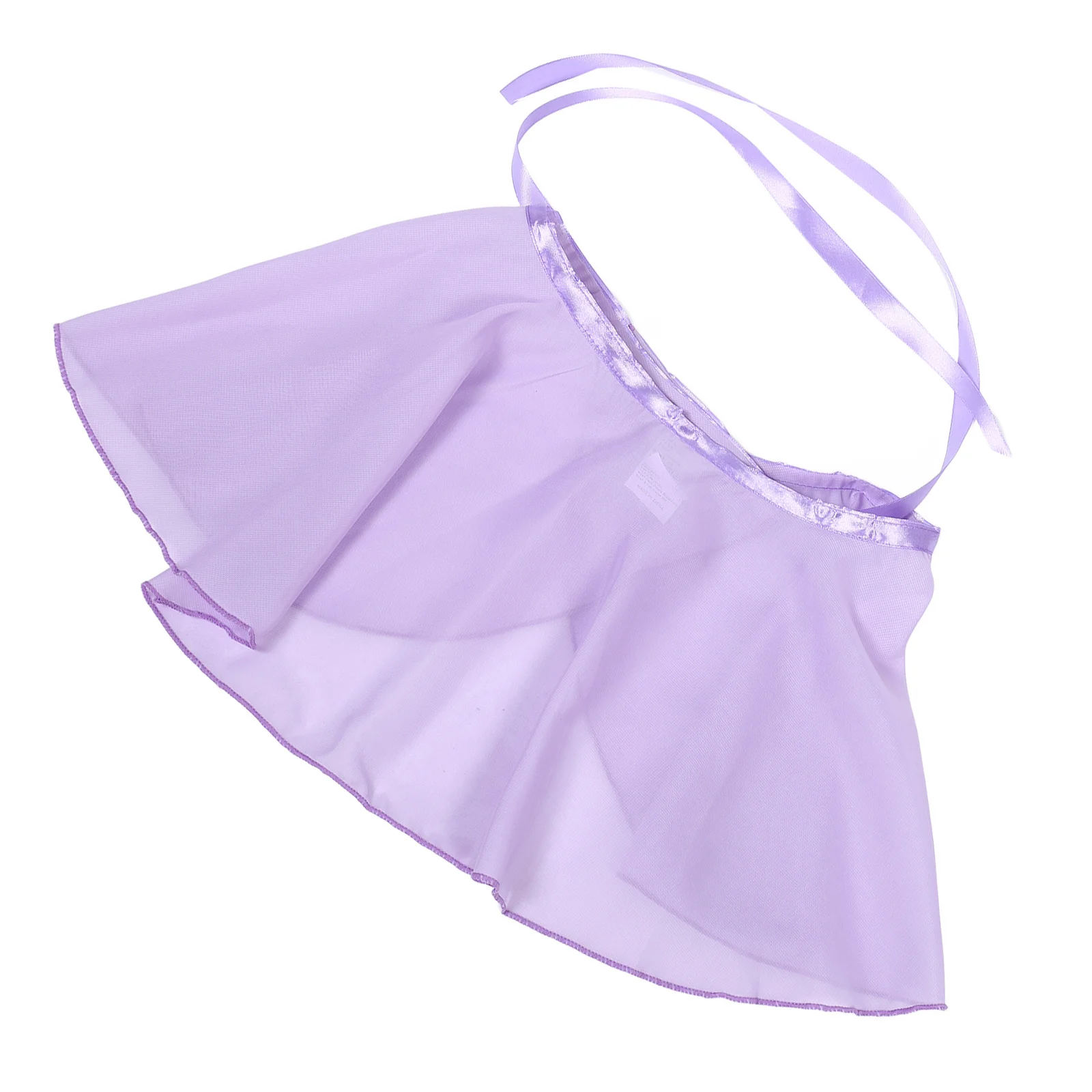 여자 발레 댄스 스커트 보라색 타이업 랩 스커트 공연 연습을 위한 경량 통기성 나일론 발레 투투