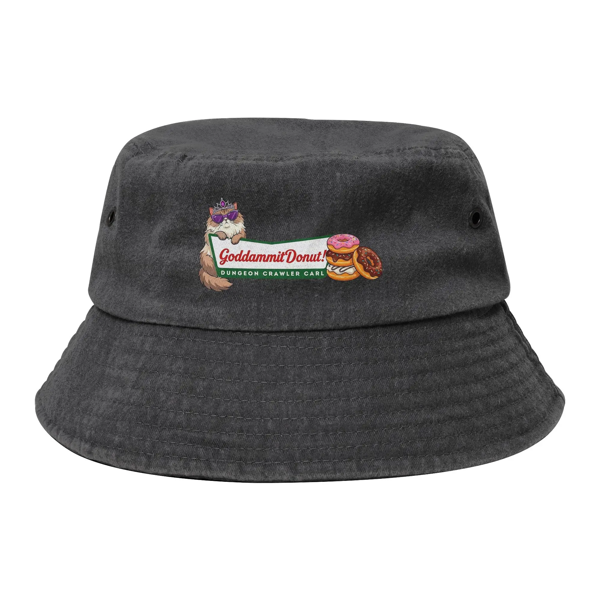 Goddammit Donut Dungeon Crawler Carl Bucket Hat for Unisex Vocation  Field Hat Streetwear for Hiking Fishing Cap Bob Hat