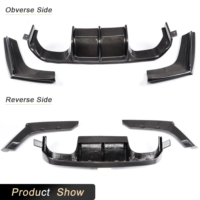 Carbon Fiber Car Rear Bumper Diffuser Lip Spoiler For BMW F80 M3 F82 F83 M4 2014-2019 F82 M4 Rear Diffuser ABS Gloss Black
