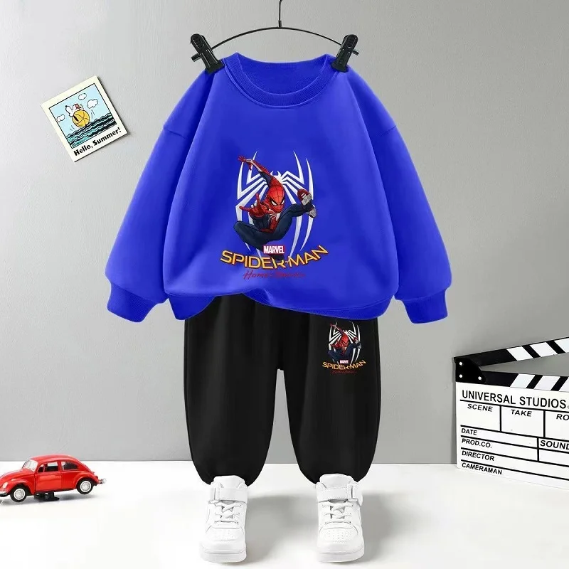 Autumn Baby Girl Clothes Set Children Sports Spider-Man Printing Sweatshirt Top and Pants Bottom Two Piece Suit Tracksuit