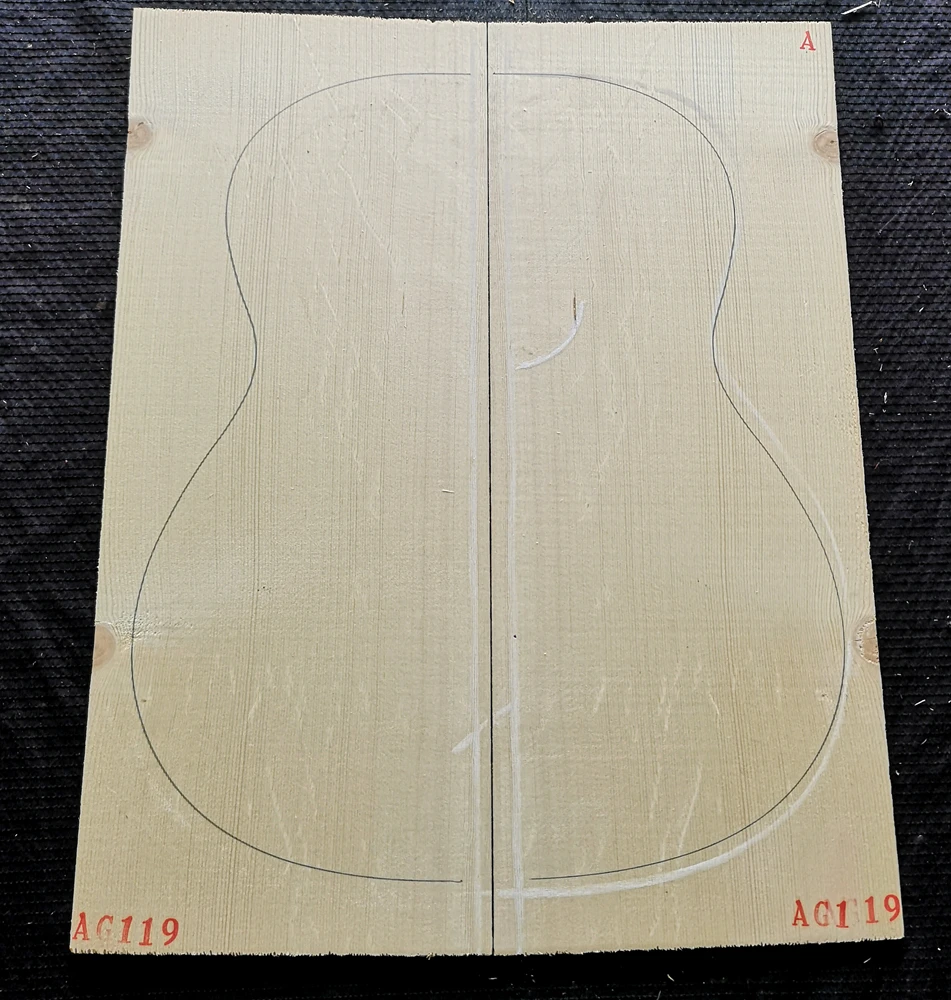 A-grade Classical Full Single Board Guitar Spruce Panel, Made in the Alps of Germany and Europe as Guitar Accessory Material