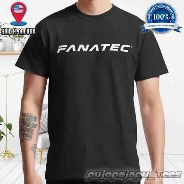 New Item Fanatec American Funny Logo Men's T-Shirt Size S-5XL