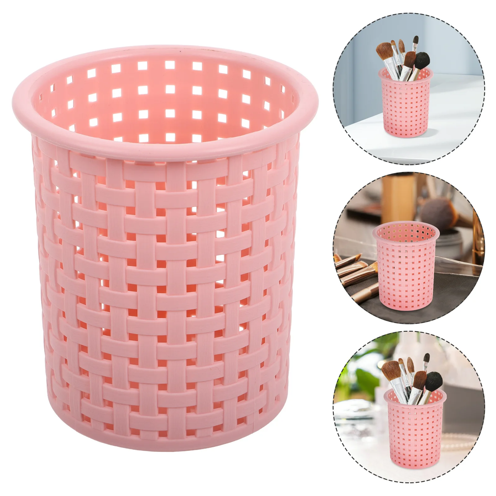 

Woven Pen Holder Creative Desktop Organizer for Office School Stationery Storage Pencil Cup Makeup Brush Container Desk Tidy