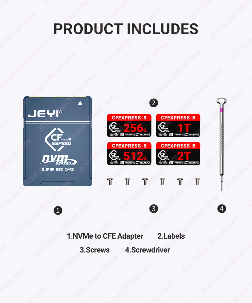 JEYI CF-Express Typ-B zu M.2 2230 NVMe SSD Adapter PCIe 4.0 Erweiterungsspeicher CFexpress-Karte für CANON NIKON Z9/Z7/Z6/R3/R5 – Detail 11