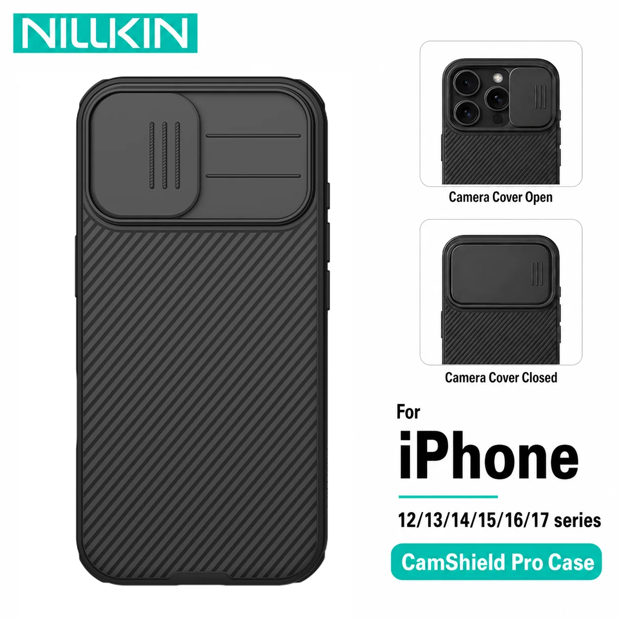 NILLKIN Case For iPhone 17 Pro Max 16 Plus 14 13 12 Air CamShield Lens Protection Cover