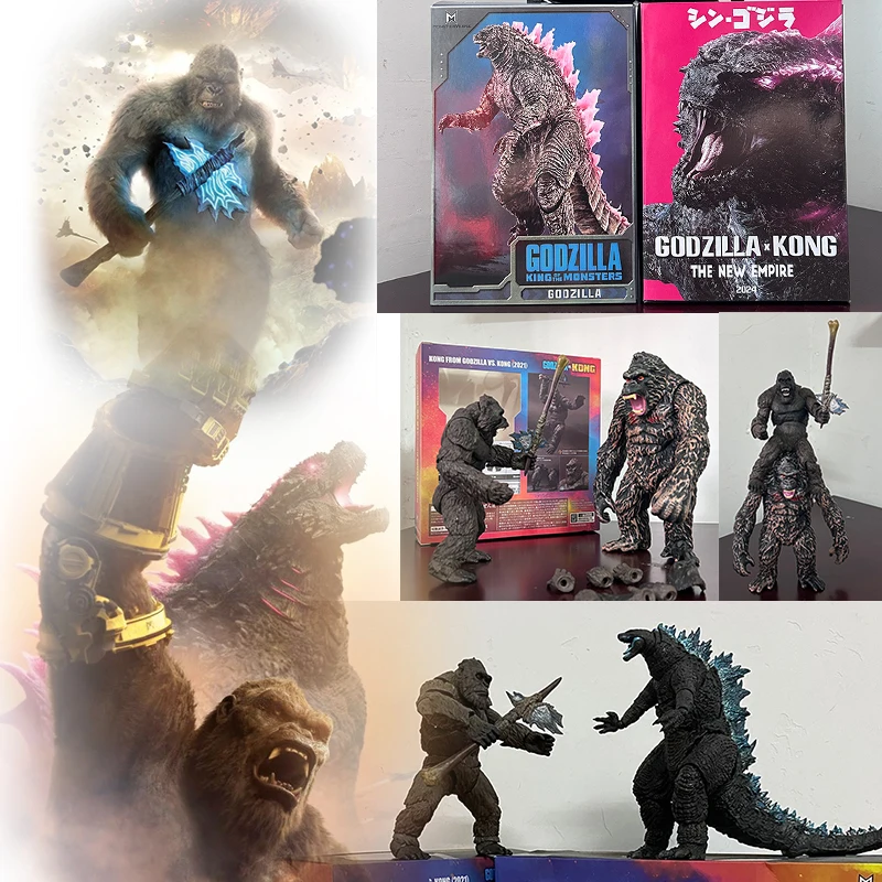 Godzilla X Kong 2 : The New Empire New Colors Action Figures SHM Gojira KONG Godzilla Monster Figurine Doll Model Ornaments Toys