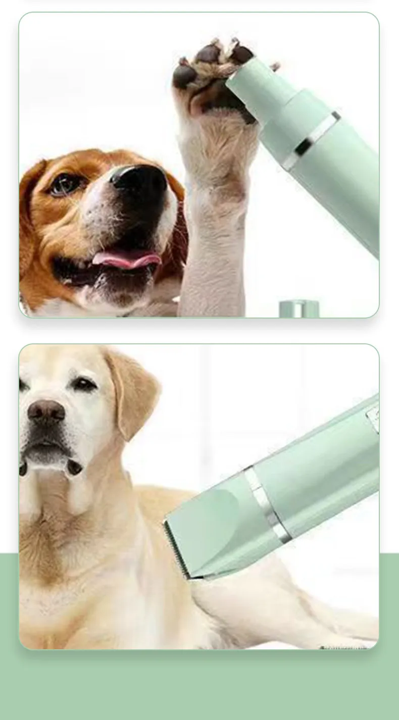 New 4-in-1 Electric Pet Multi Functional Hair Clipper Shaver Set Dog Hair Clipper Rechargeable Beauty Tool Pet Cat Supplies