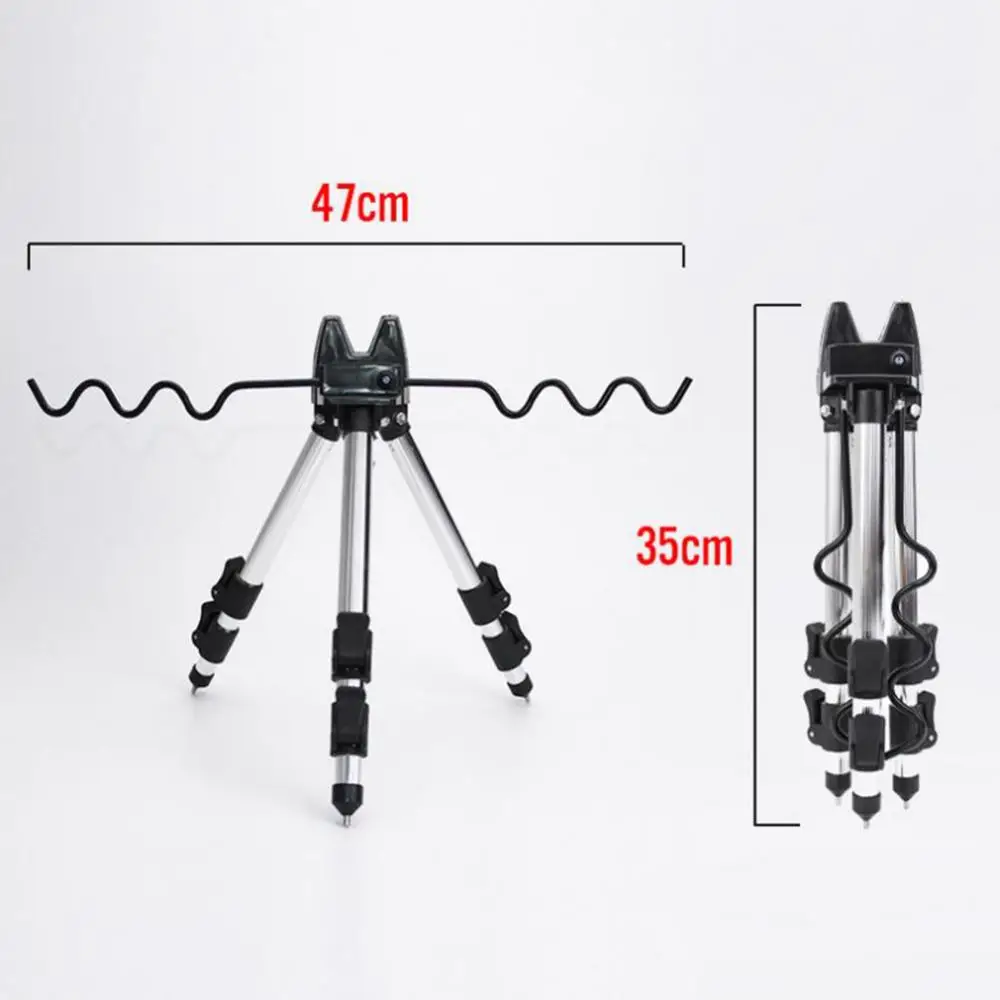 Portable Aluminum Alloy Telescopic Fishing Tripod Holder Bracket for Fish Rod