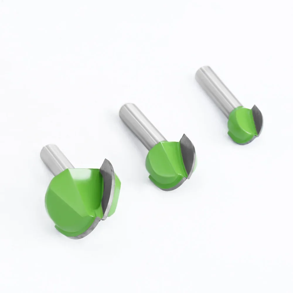 6/8mm Shank Ball Nose End Mill Round Nose Cove CNC Milling Cutter Bit Radius Core Box Solid Carbide Router Bit Woodworking Tools