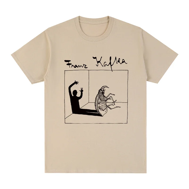 Franz Kafka The Metamorphosis Graphic T-shirt Vintage Literature Beetle Print Tee Short Sleeve Unisex Casual Literary Lover Top