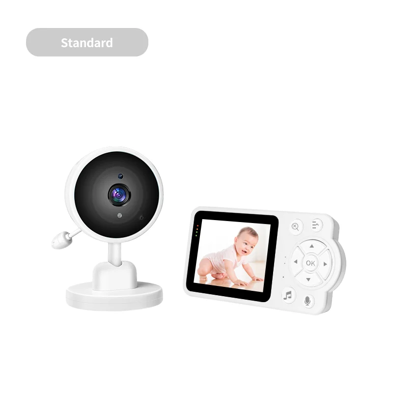 Moniteur bébé à vision nocturne à infrarouge, audio bidirectionnel, interphone vocal, caméra bébé av
