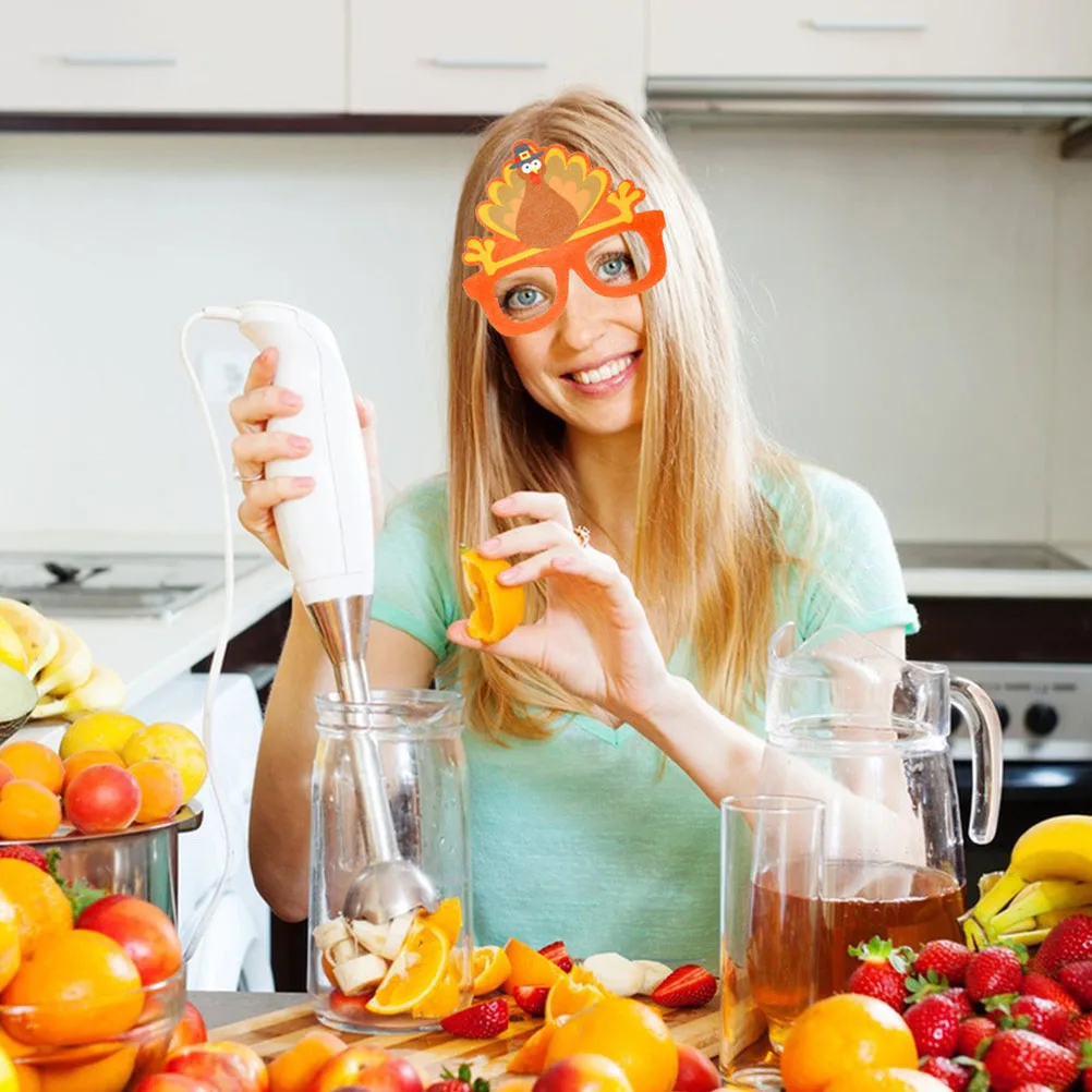 

9Pcs Funny Turkey Eyeglasses Decorative Glasses Thanksgiving Day Party Supplies Thanksgiving Eyeglasses Decorative Glasses