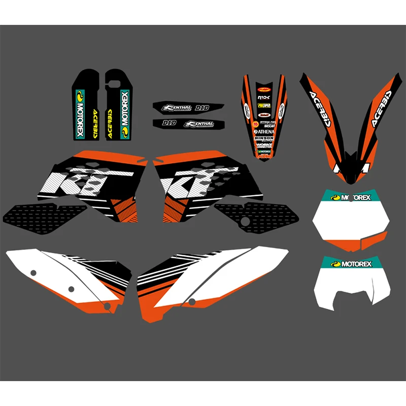 NEW STYLE TEAM GRAPHICS DECAL STICKER KIT FOR SX SXF FULL SIZE MODEL 2007-2010 EXC XC FULL SIZE MODEL 2008-2011