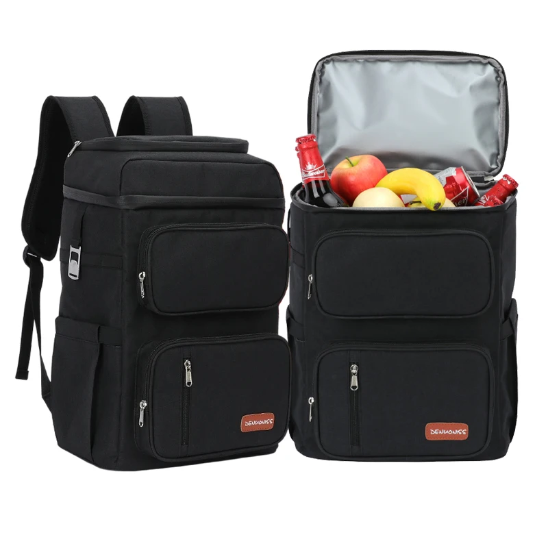 

Сумка-холодильник для пикника, большая вместимость, терморюкзак для еды, походов и кемпинга с открывалкой для бутылок, 100% герметичные изолированные сумки для обеда