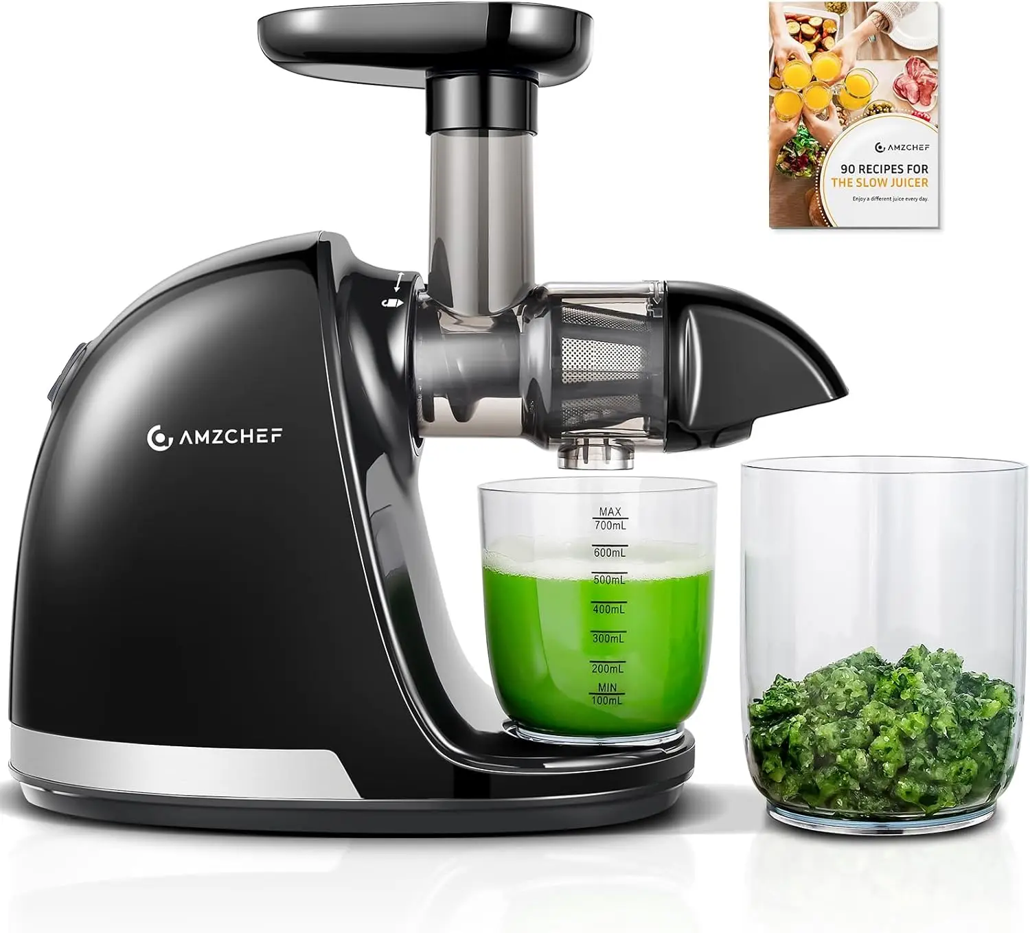 

Cold Press Juicer with Reverse Function, High Yield, Easy Clean, Includes Recipes for Nutrient-Rich Fruits and Vegetables