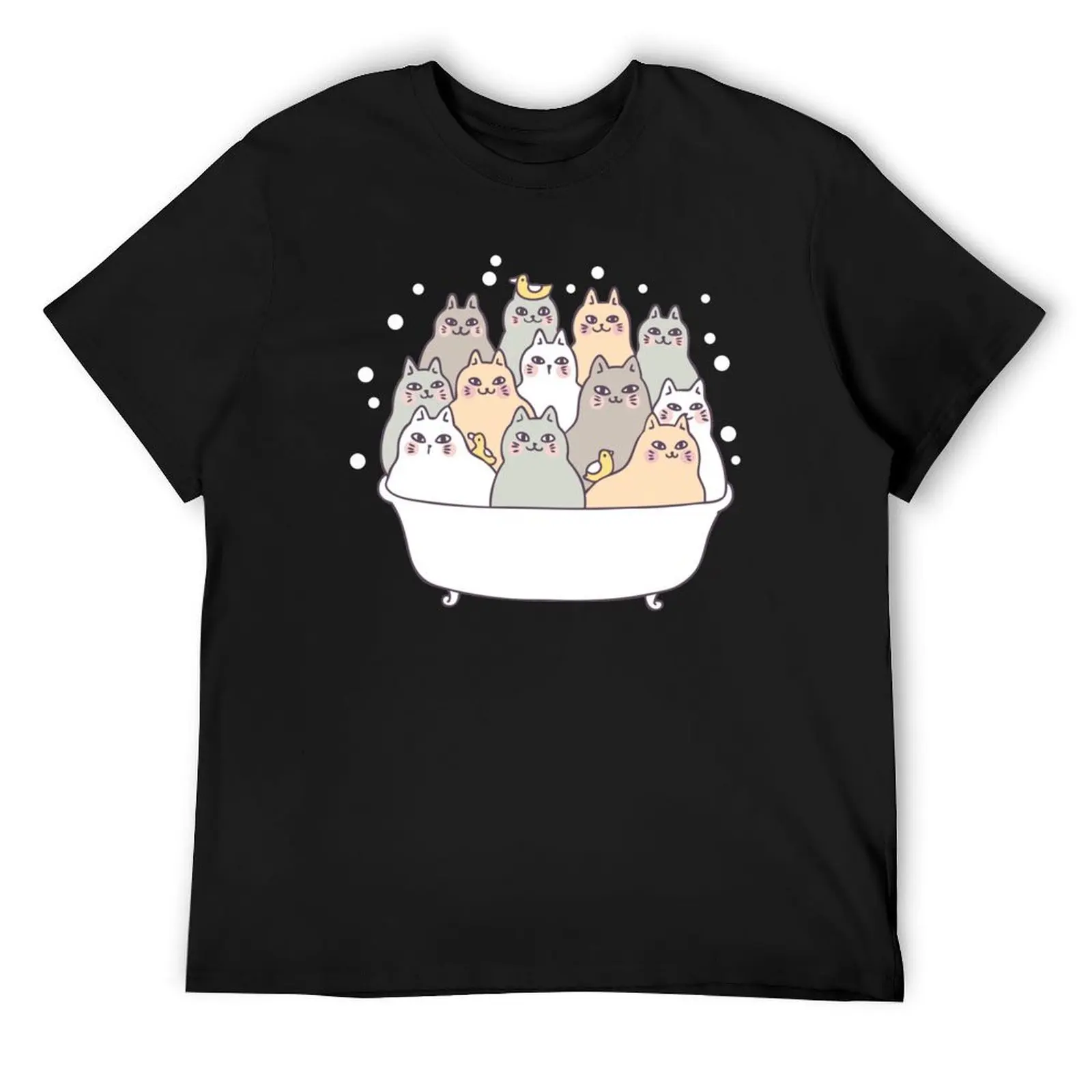

Cats In The Bath Tub T-Shirt anime t shirts topping customs cute clothes workout shirts for men
