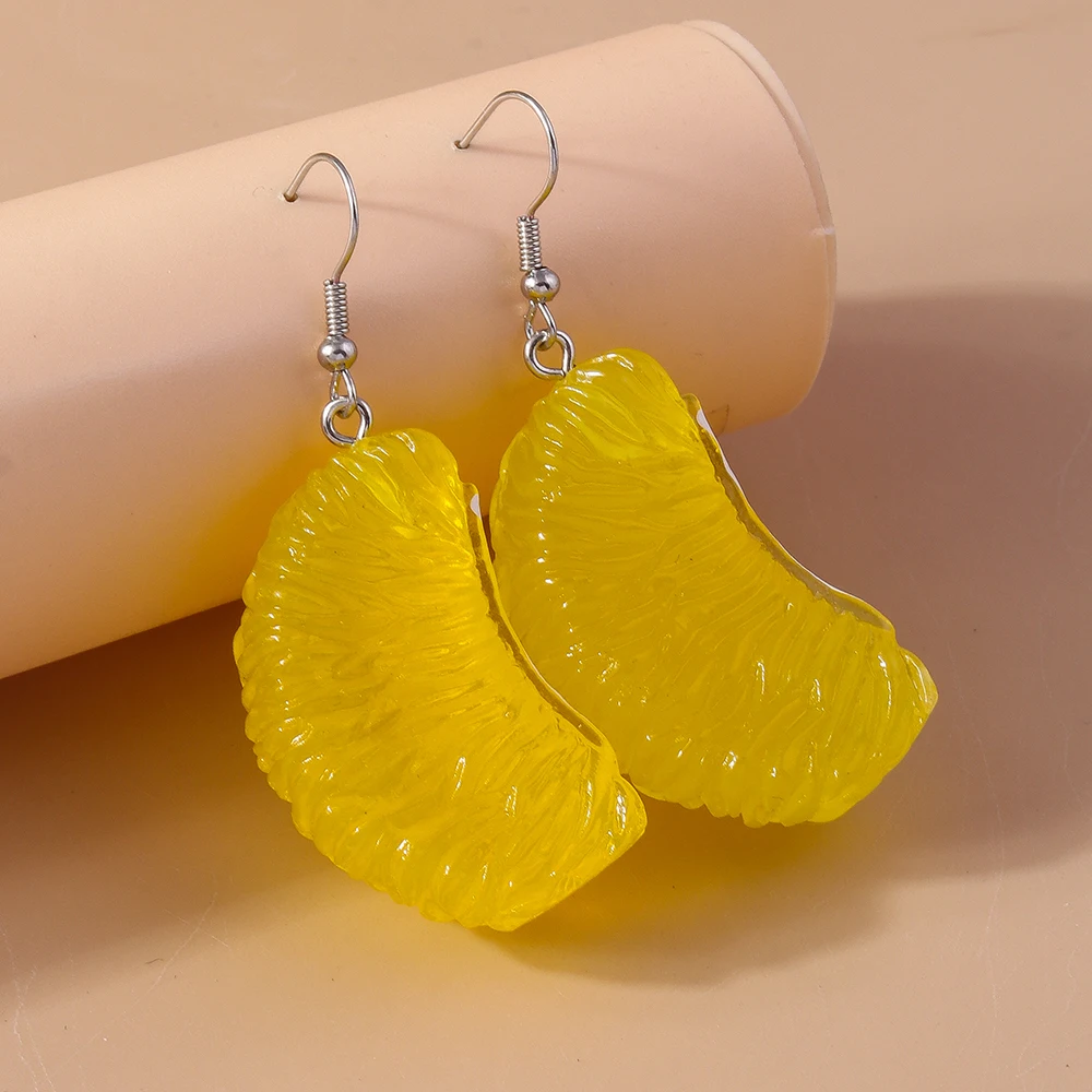 Aihua Cartoon kreative orange Ohrringe für Frauen neue Mode Früchte Ohrringe lustige Schmuck Geschenke – Detail 3