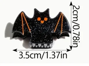 Новый Хэллоуин летучая мышь коготь ацетат тыква призрак шпилька модный зажим для хвоста зажим в виде акулы головные уборы для женщин аксессуары для волос